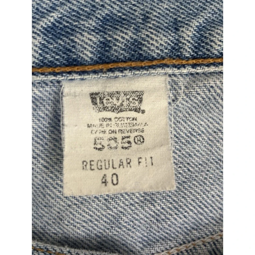 Vintage Levis 505 Shorts 40 Regular Fit Blue Jean Light Wash Jorts Y2K Dad 0850